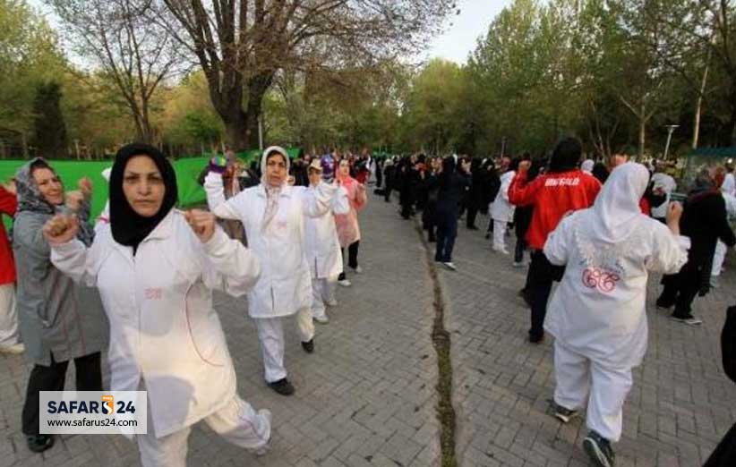 ورزش بانوان در پارک حجاب مشهد